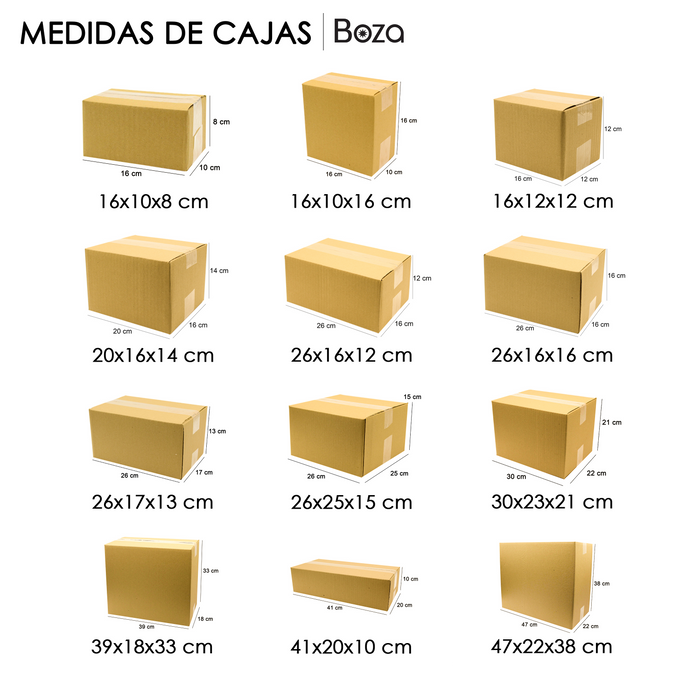 Caja de Cartón 26x17x13