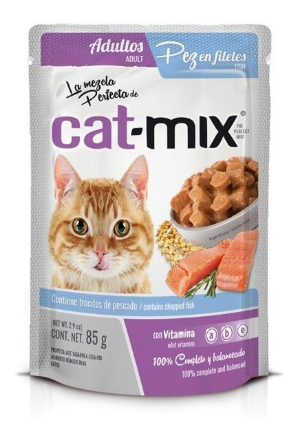 Catmix Alimento Húmedo Adulto Pescado Filetes 10 Sobres