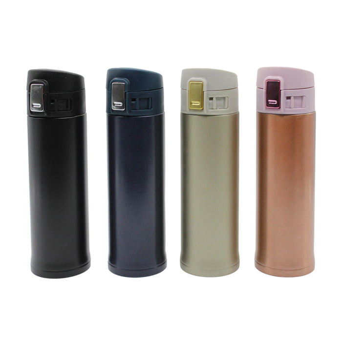 Termo De Acero Inoxidable 500 Ml Negro, Azul, Dorado Y Rosa Termico Para Calor Y Frio Resistente