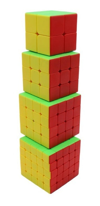 Paquete 4 Cubo Figuras Varias Magico Rubik Pintado Boza