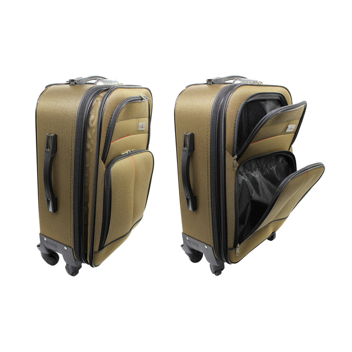 Maleta Tela Mano A Bordo Candado Seguridad Carry On 360