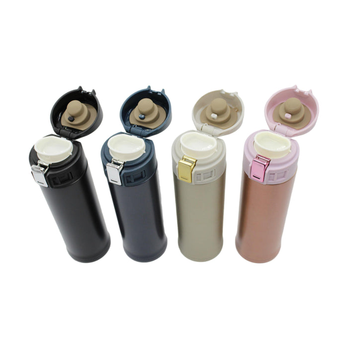 Termo De Acero Inoxidable 500 Ml Negro, Azul, Dorado Y Rosa Termico Para Calor Y Frio Resistente
