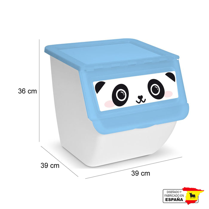 Caja Contenedor Apilable Multiusos Infantil Niño Español 36l