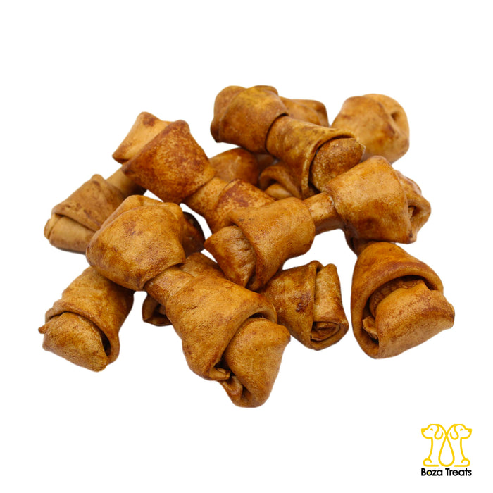 10 Nudos Huesos D Pollo Y Res Premios Carnaza 4-5   13 Cm
