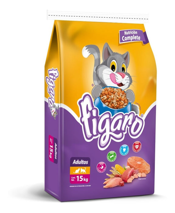 Croquetas Alimento Seco Para Gato Figaro Adulto 15 Kg