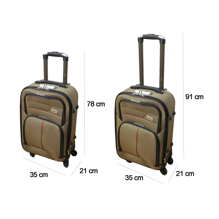 Maleta Tela Mano A Bordo Candado Seguridad Carry On 360