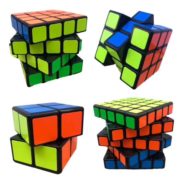 Set Paquete 4 Cubo Magico Rubik Excelente Regalo Con Envio