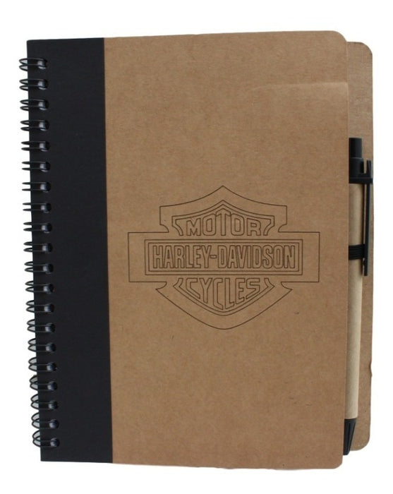 Libreta Cuaderno Ecologico 1/2 Carta Pasta Dura Con Bolígrafo 13 X 18cm Grabado Laser 70 Hojas