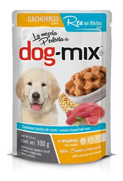 Dogmix Alimento Húmedo Cachorro Res Filete 10 Sobres