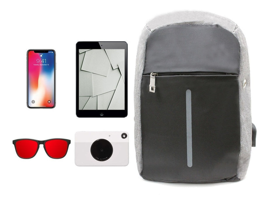 Mochila Backpack Antirobo Envio Gratis Impermeable Puerto Usb Pechera Cruzada Bandolera Hombro Cierre Oculto Con Envio