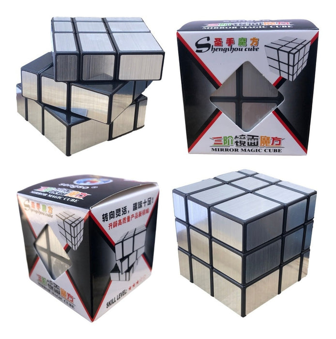 Cubo Rubik Magico Espejo Plateado 3x3 Cube Mirror 5.8cm