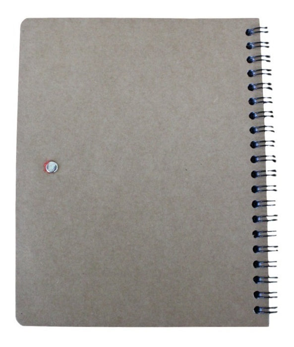 Libreta Cuaderno Ecologico 1/2 Carta Pasta Dura Con Bolígrafo 13 X 18cm 70 Hojas