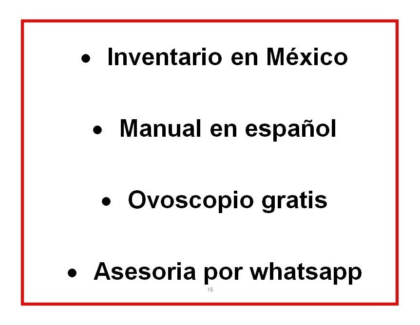 Incubadora 30s Huevos Ovoscopio Gratis Manual En Español