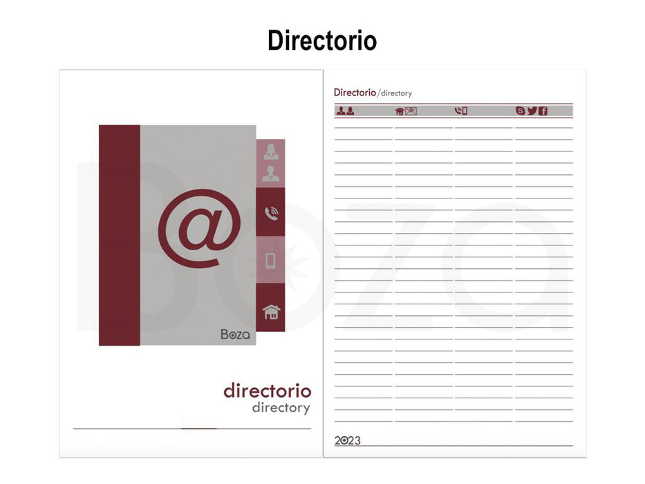 Agenda Boza 2023 Semanal Vinipiel Oficina Diferentes Colores