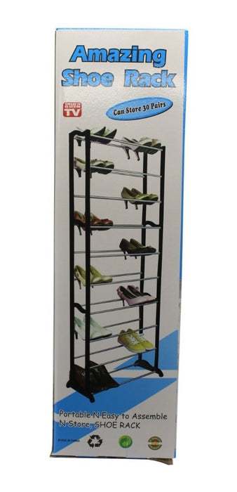 Zapatera Organizador Rack 10 Niveles Facil D Armar 30 Pares