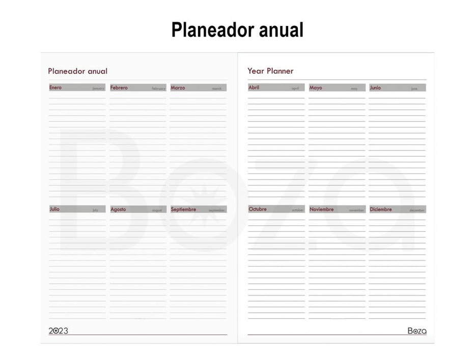Agendario Agenda 2022 2023 2024 Etc Boza Diario Vinipiel