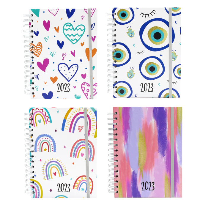 Agenda Boza Espiral 2023 Diseño Chic Diaria Pasta Dura