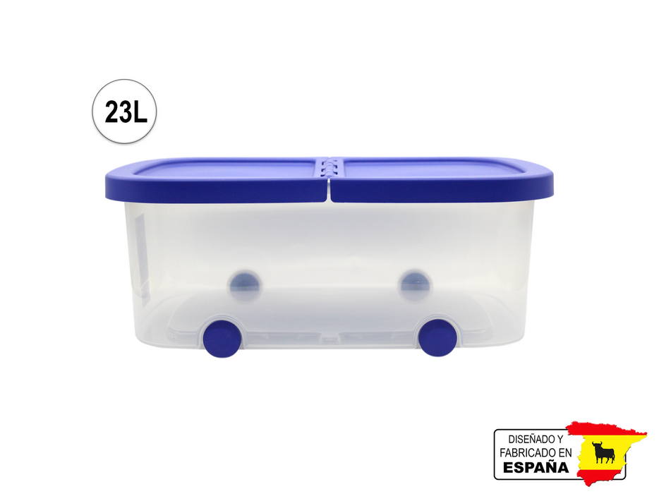 Caja Multiusos Tapa Ruedas Almacenamiento Organizador 23 L