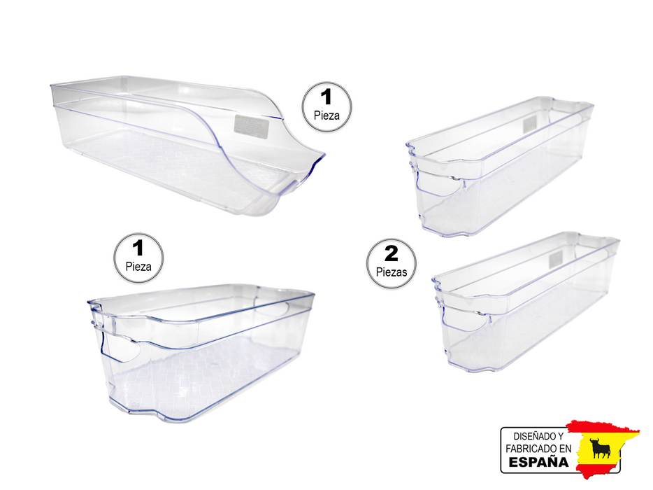 Kit 4 Pzas Organizador Frigo Contenedor Refrigerador Varios
