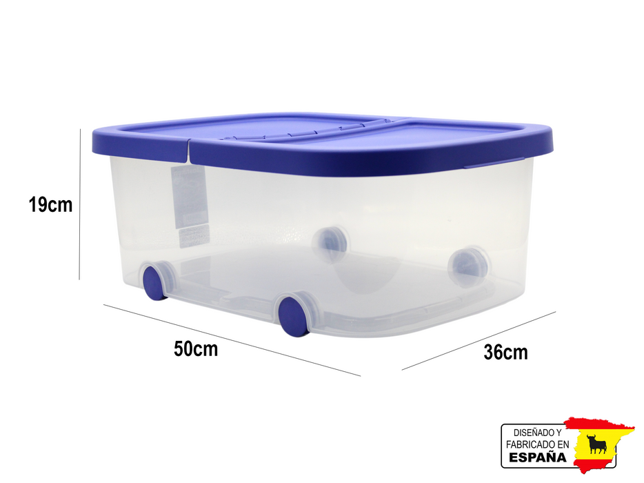 Caja Multiusos Tapa Ruedas Almacenamiento Organizador 23 L