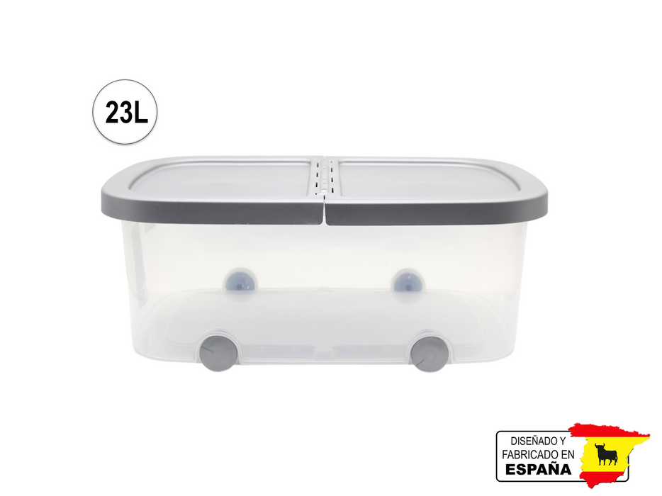 Caja Multiusos Tapa Ruedas Almacenamiento Organizador 23 L